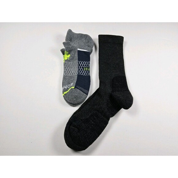 Bombas Crew & Hex Tec Ankle Lot Of 2 Pairs Socks Size M - Picture 1 of 2